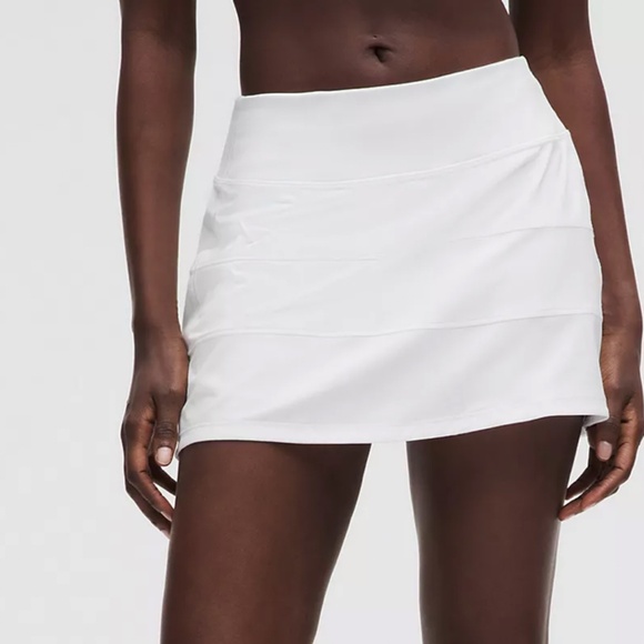 Lulemon White Pace Rival Mid-Rise Skirt Long - Picture 1 of 3
